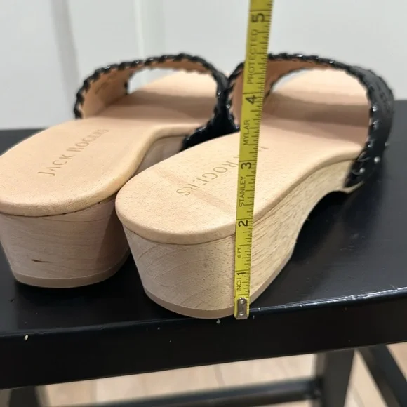 Jack Rogers Leather Breaker Clog Sandals Black - size 9 Medium - Picture 5 of 9